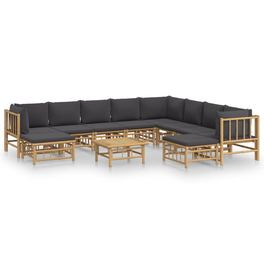 1 Loungeset Met Kussens Bamboe 1