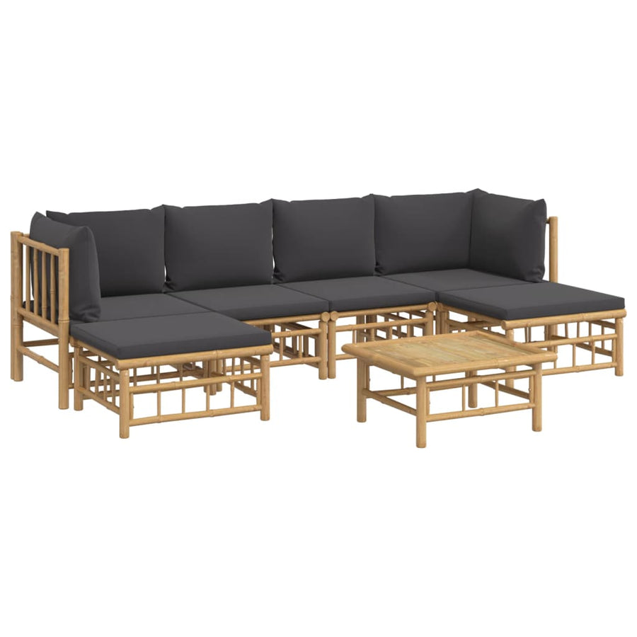 7-Delige Loungeset Met Kussens Bamboe 1