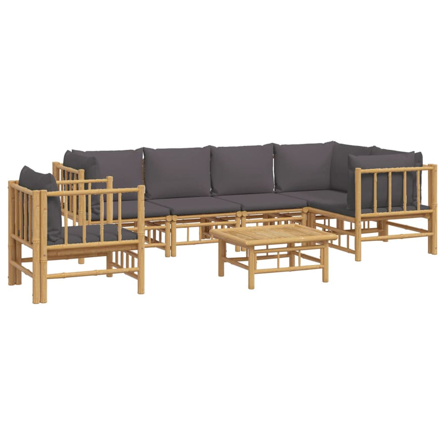 7-Delige Loungeset Met Kussens Bamboe 1