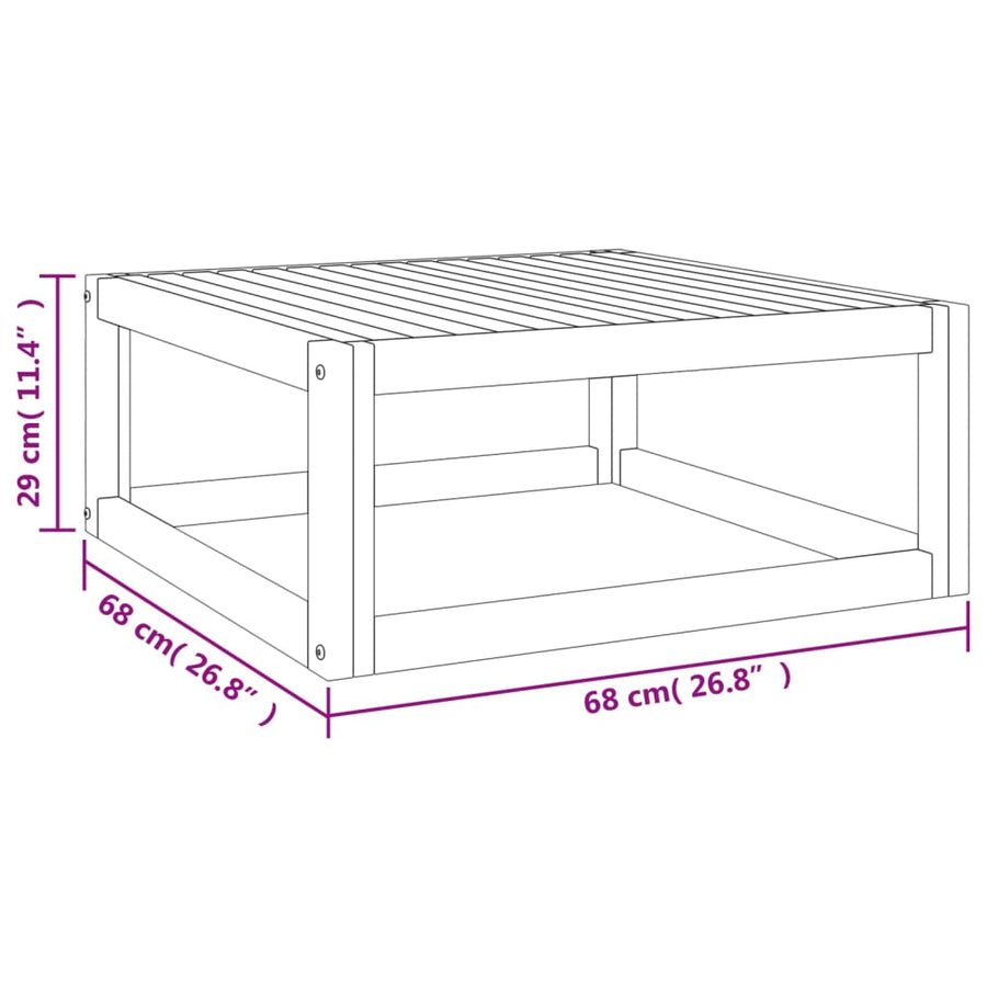 5-delige Loungeset met kussens massief hout taupe