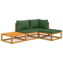 4-Delige Loungeset Met E Kussens Massief Hout 1