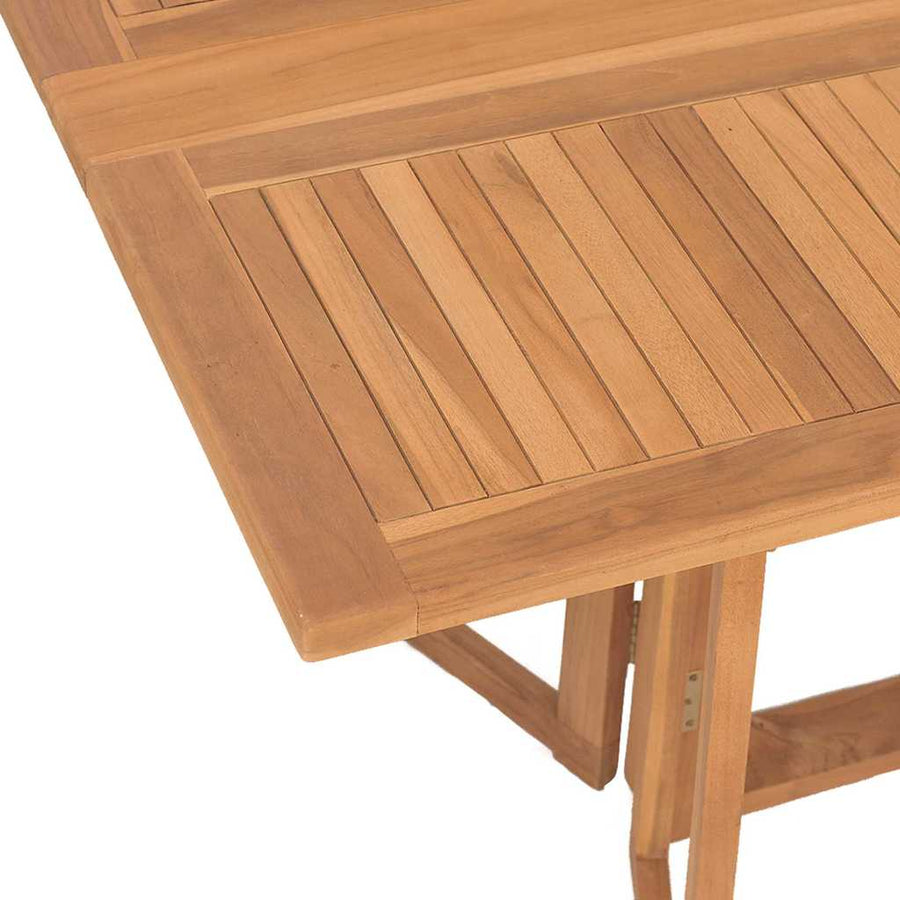 Tuin eettafelset 7 pcs Bruin Massief Teakhout