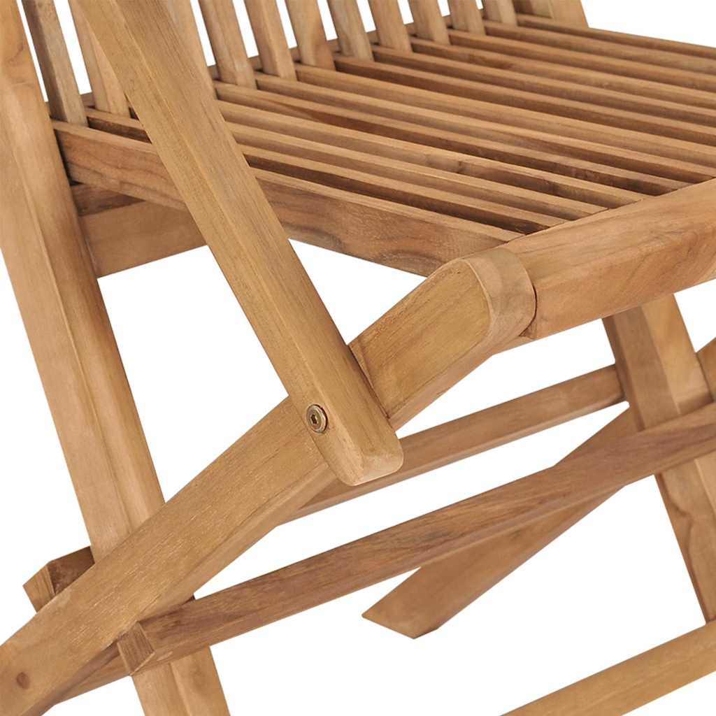 Tuin eettafelset 7 pcs Bruin Massief Teakhout