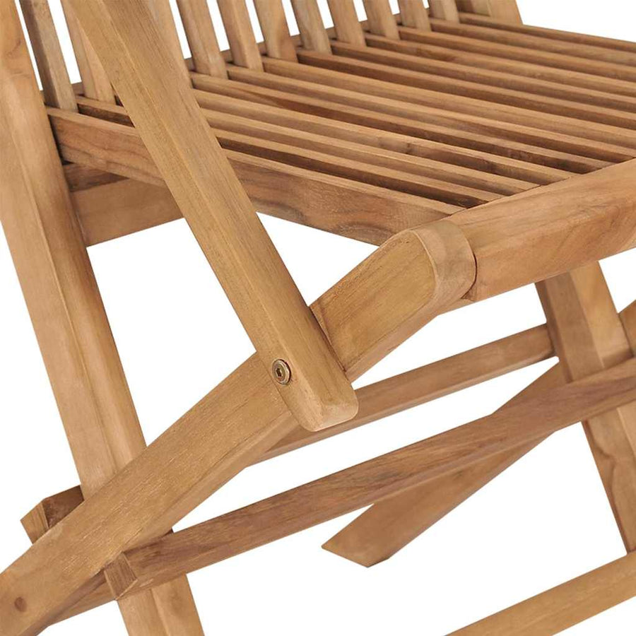 Tuin eettafelset 7 pcs Bruin Massief Teakhout