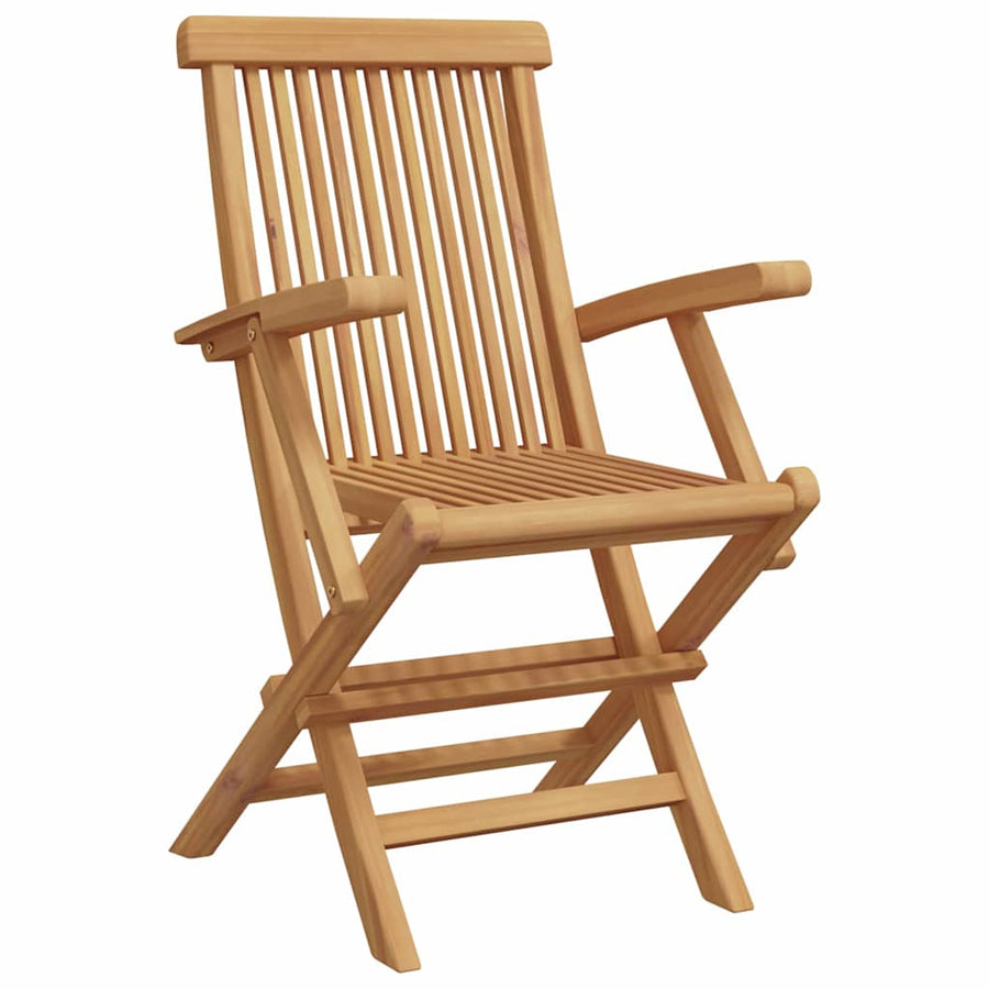 Tuin eettafelset 7 pcs Bruin Massief Teakhout