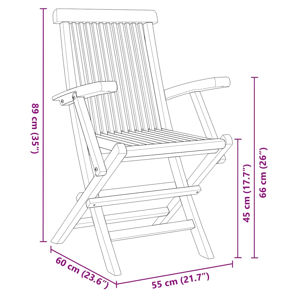 Tuin eettafelset 7 pcs Bruin Massief Teakhout