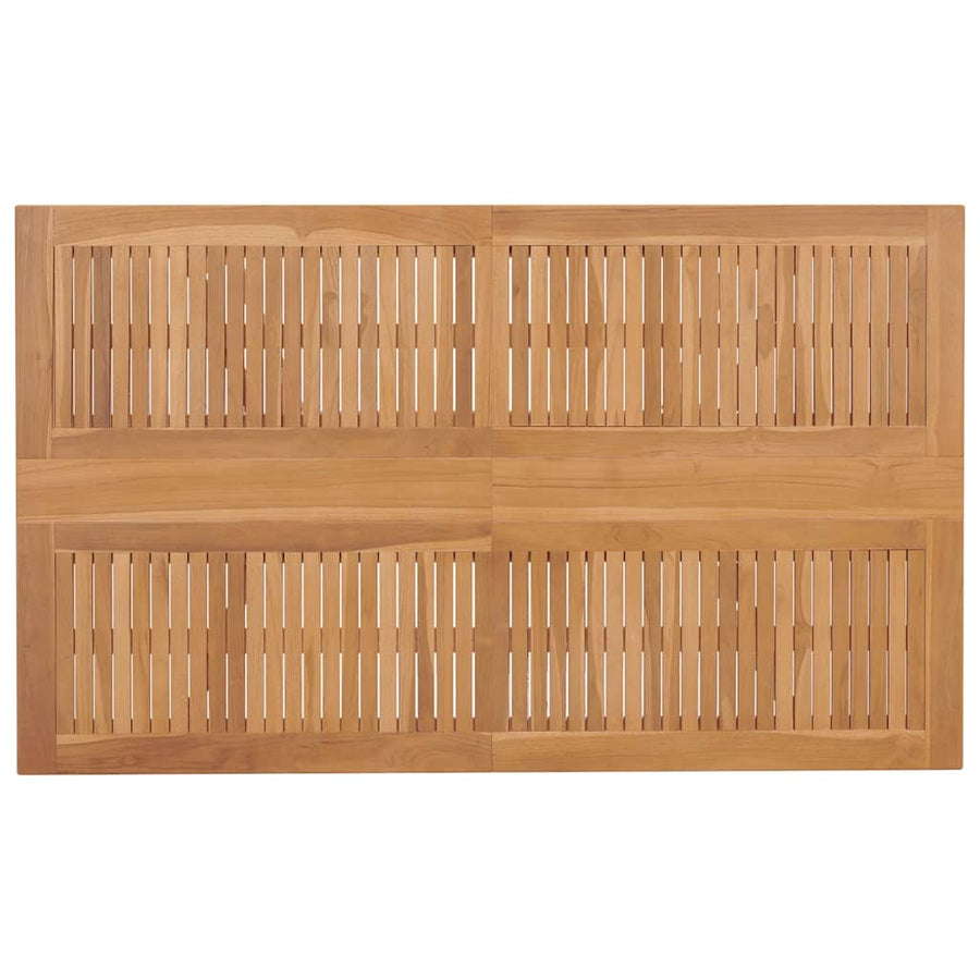 Tuin eettafelset 7 pcs Bruin Massief Teakhout