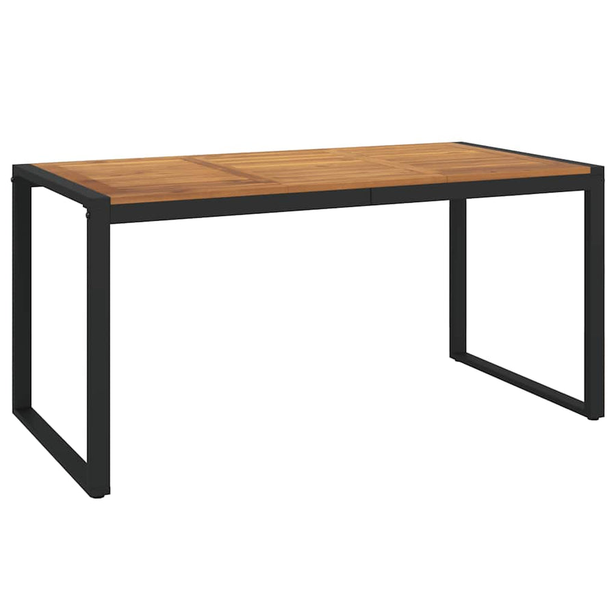 7-Delige Tuinset Massief Acaciahout En Metaal 160 cm tafellengte