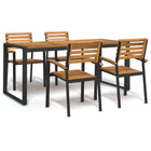 Tuinset 5-delig massief acaciahout metaal 180 cm