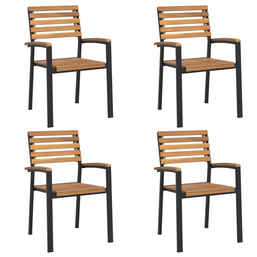 5-Delige Tuinset Massief Acaciahout En Metaal 180 cm tafellengte
