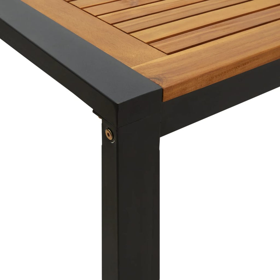 7-Delige Tuinset Massief Acaciahout En Metaal 180 cm tafellengte