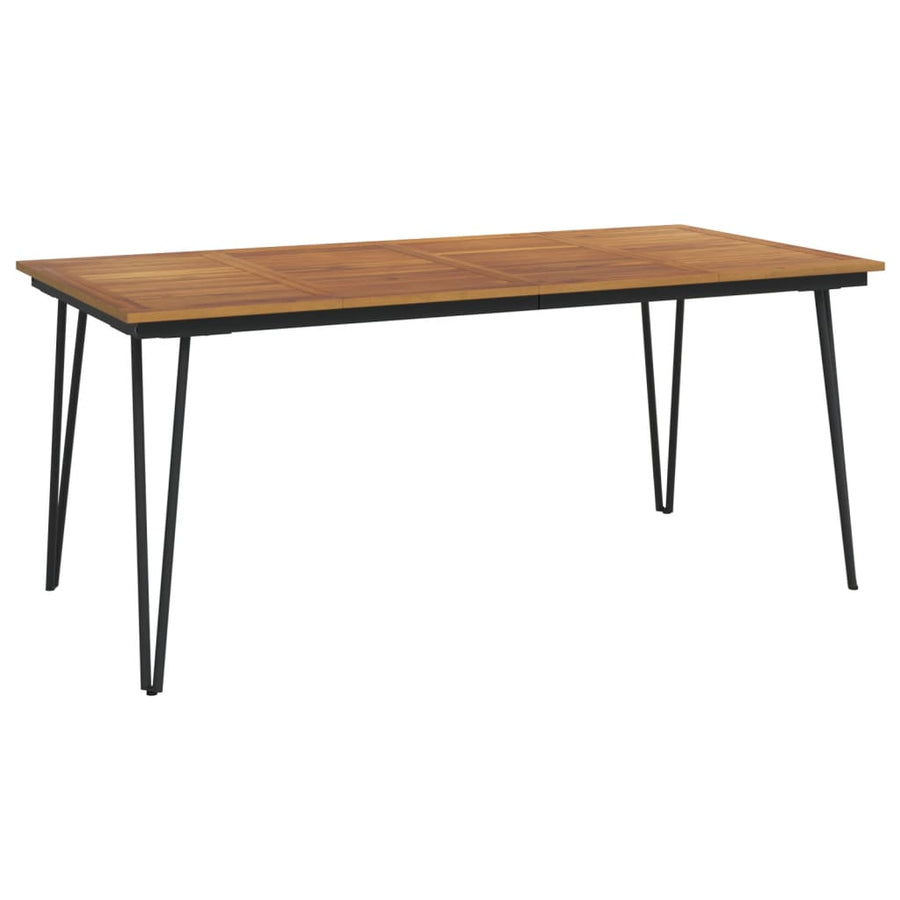 5-Delige Tuinset Massief Acaciahout En Metaal 180 cm tafellengte