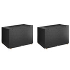 Schommelbankhoezen 2 st 215x150x130/150 cm polyetheen zwart