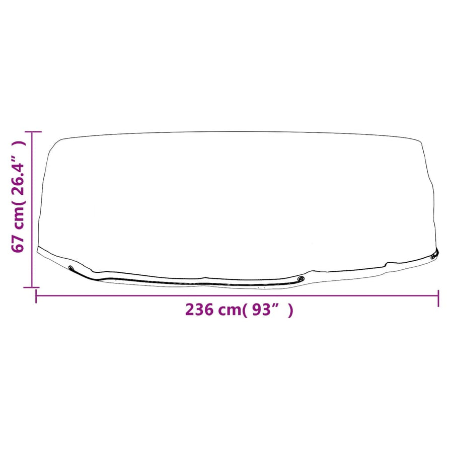 Tuinmeubelhoezen Voor Loungebed 10 Oogjes Rond Ø36X67 Cm 2 Ø 236 x 67 cm