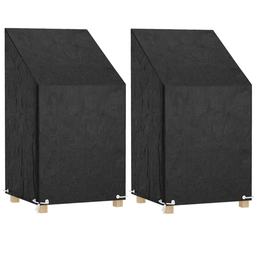 Tuinstoelhoezen Met 8 Oogjes Polyetheen 2 65 x 65 x 80/120 cm