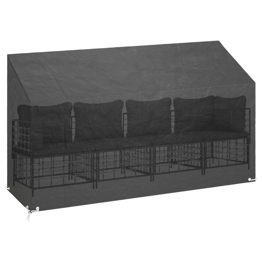 Tuinbankhoezen 1 Oogjes Polyetheen 2 210 x 70 x 70/88 cm