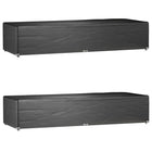 Ligbedhoezen 2 st 205x75x40 cm polyetheen zwart