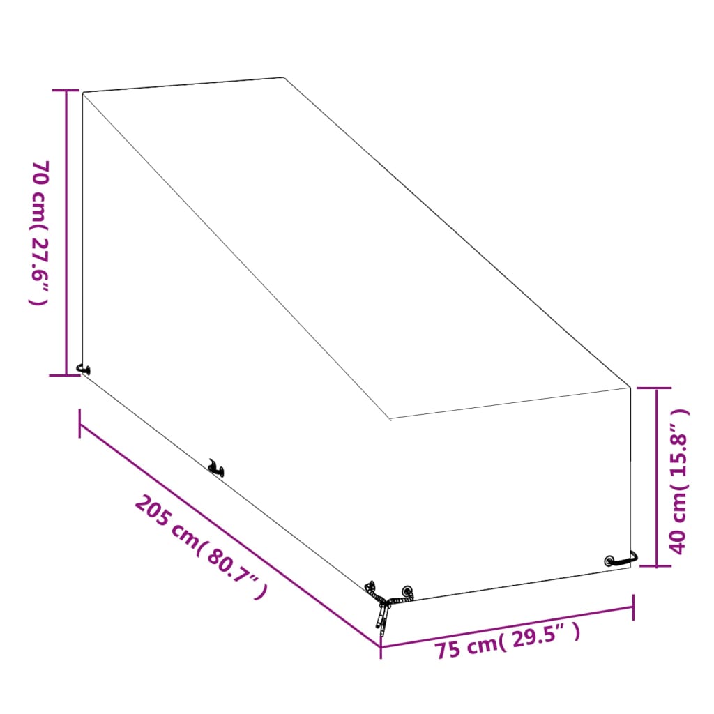Ligbedhoezen Met 1 Oogjes Polyetheen 2 205 x 75 x 40/70 cm
