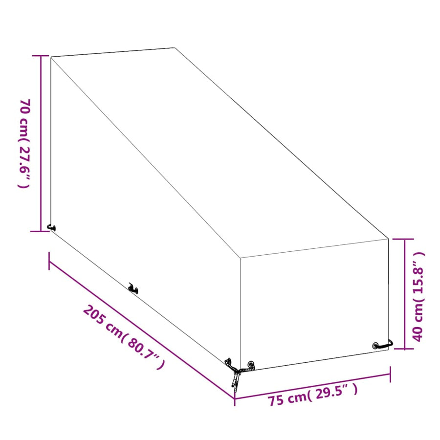 Ligbedhoezen Met 1 Oogjes Polyetheen 2 205 x 75 x 40/70 cm