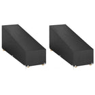 Ligbedhoezen 2 st 200x65x35/60 cm polyetheen zwart