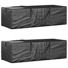 Opbergtas tuinkussens 2 st 135x40x55 cm zwart
