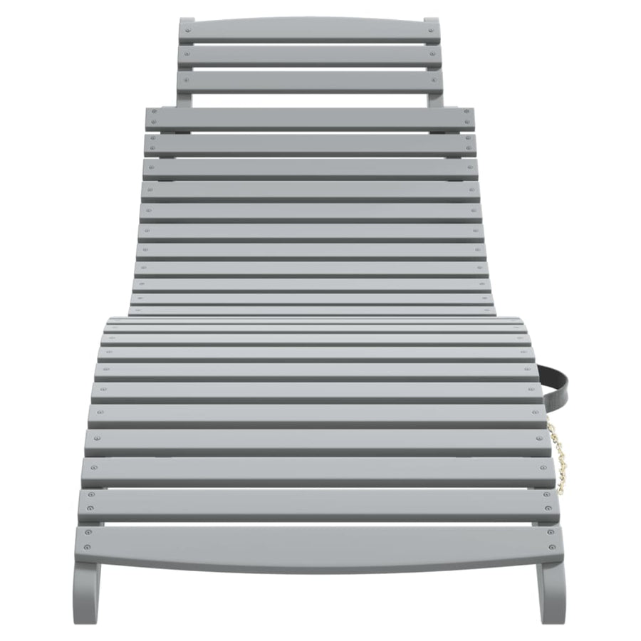 Ligbedden 2 st 184x55x64 cm massief acaciahout grijs