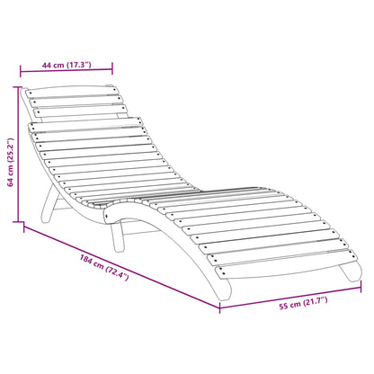 Ligbedden 2 st 184x55x64 cm massief acaciahout grijs