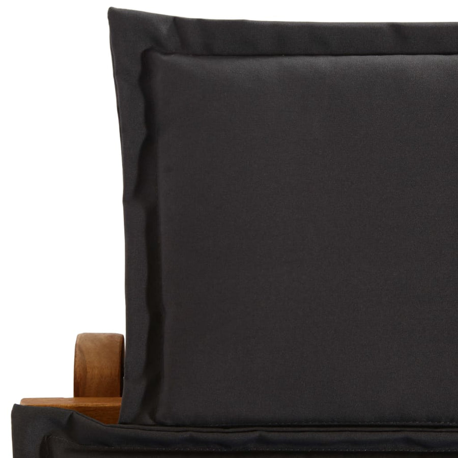 Ligstoelen Met Kussens Massief Acaciahout 2 Donkergrijs