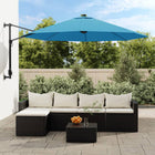 Wandparasol 290 cm zeeblauw kantelbaar
