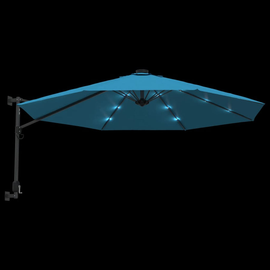 Wandparasol Met Leds 290 Cm Zeeblauw