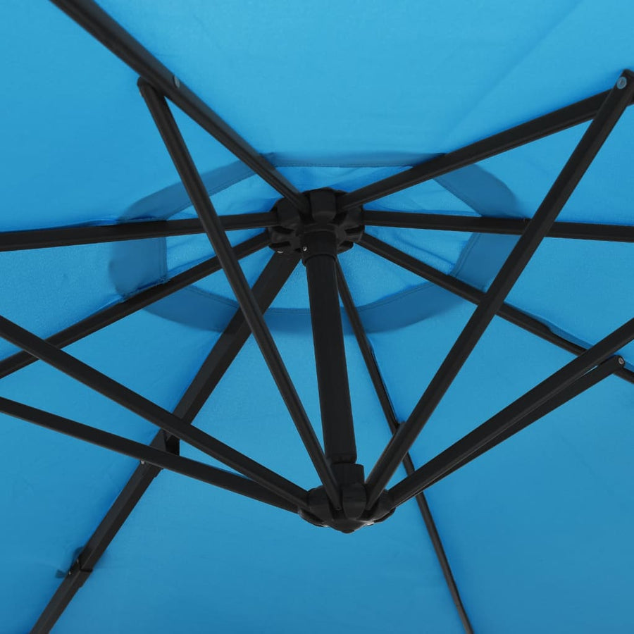 Wandparasol Met Leds 290 Cm Zeeblauw