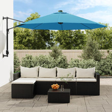 Wandparasol Met Leds 290 Cm Zeeblauw