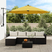 Wandparasol 290 cm geel met ledverlichting