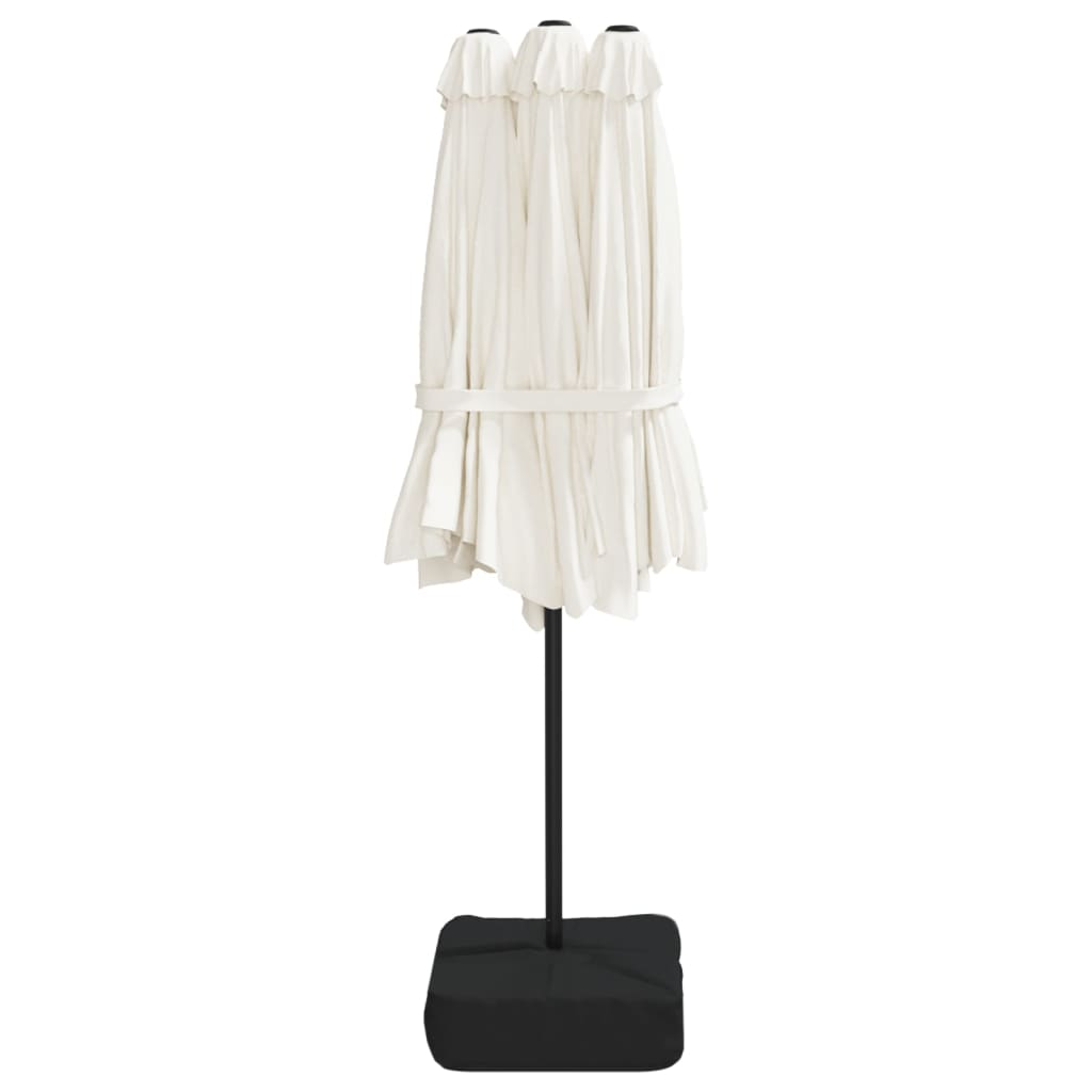 Parasol Dubbel 449X265 Cm Zand Wit