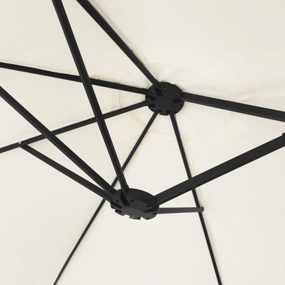 Parasol Dubbel 449X265 Cm Zand Wit