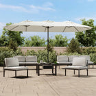 Parasol dubbel 449x265 cm zand wit