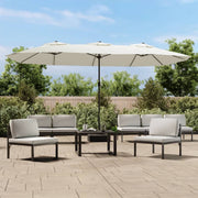 Parasol dubbel 449x265 cm zand wit