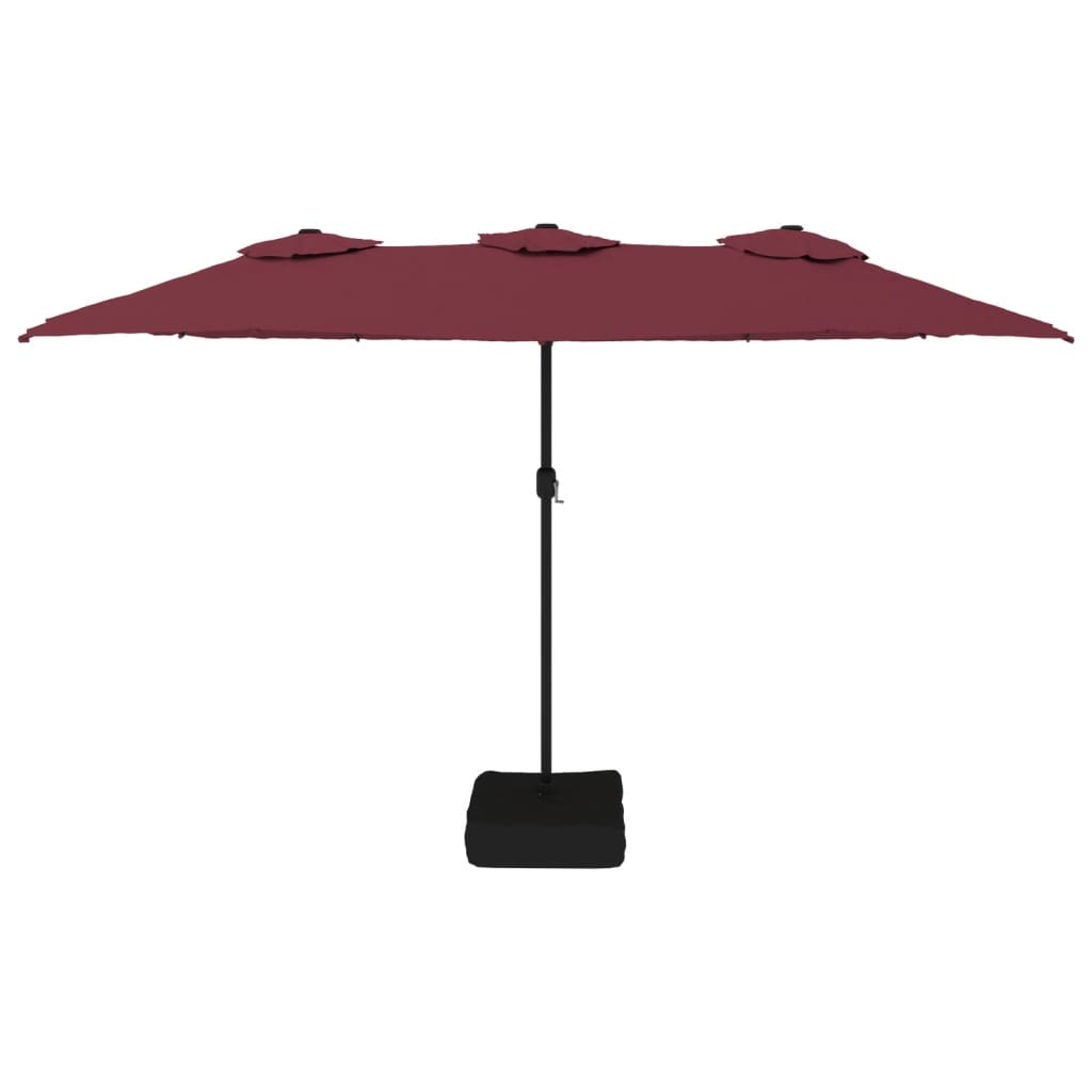 Parasol Dubbel Dak 449X265 Cm Bordeaux Rood