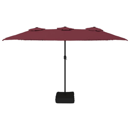 Parasol Dubbel Dak 449X265 Cm Bordeaux Rood