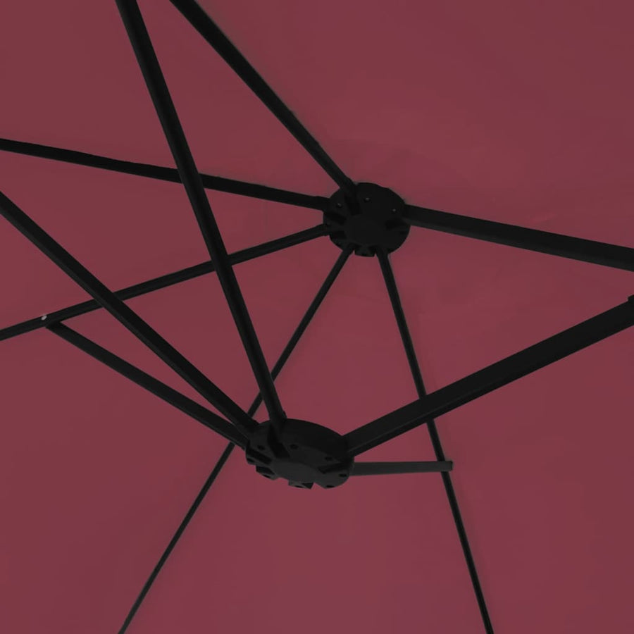 Parasol Dubbel Dak 449X265 Cm Bordeaux Rood