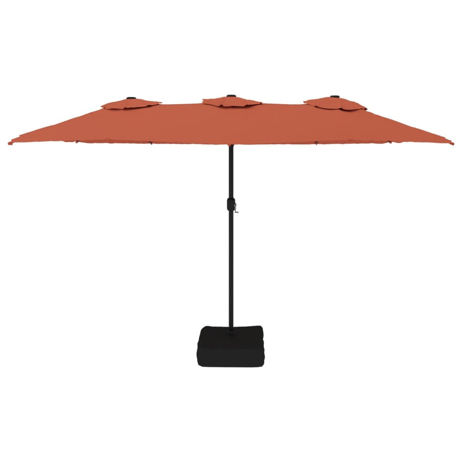 Parasol Dubbel Dak 449X265 Cm Kleurig Terracotta
