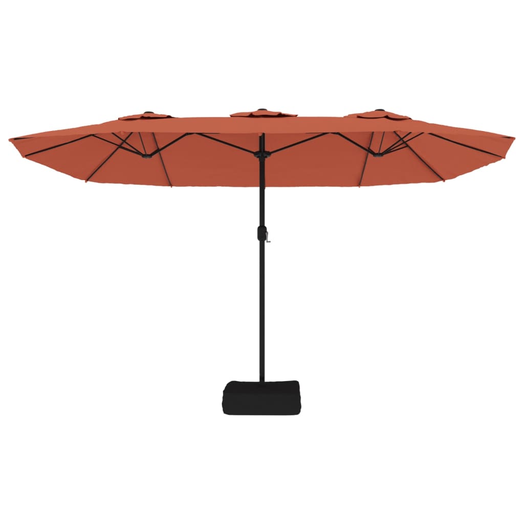 Parasol Dubbel Dak 449X265 Cm Kleurig Terracotta