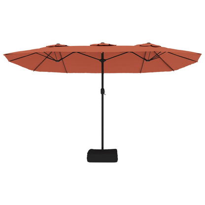 Parasol Dubbel Dak 449X265 Cm Kleurig Terracotta