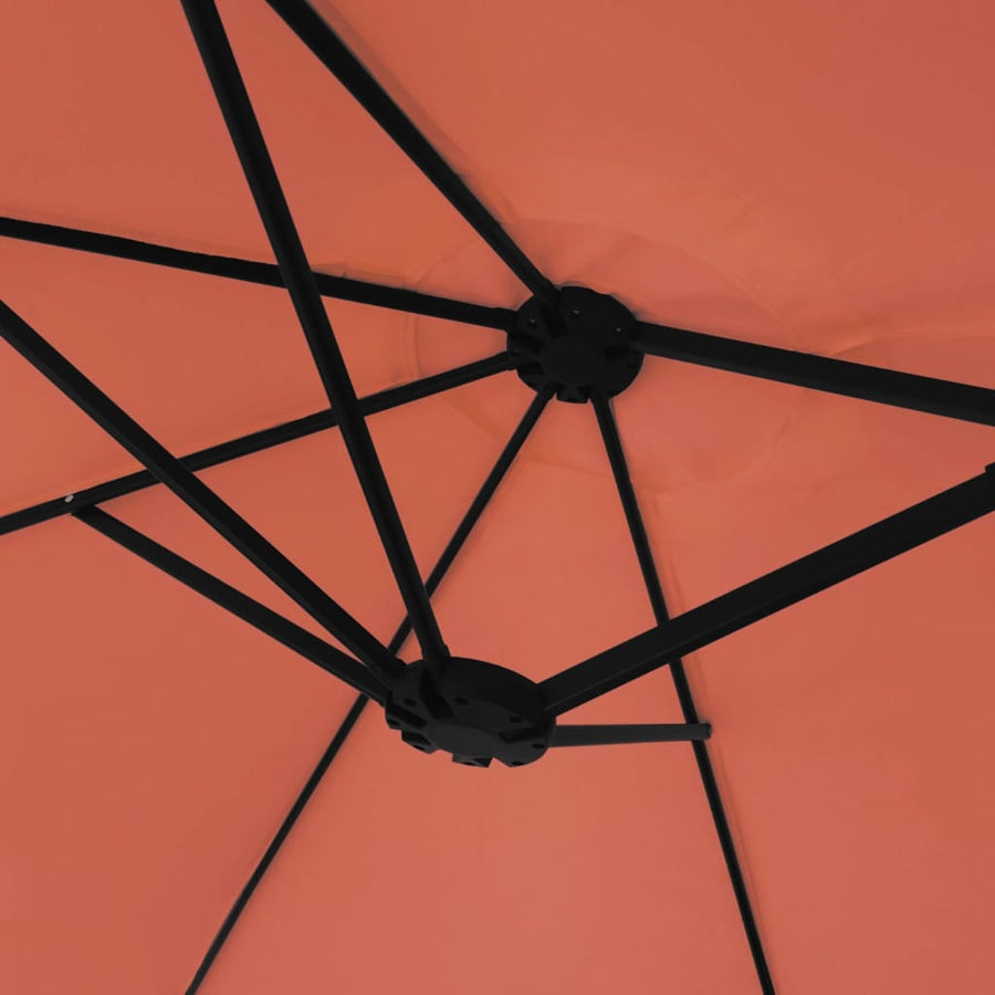 Parasol Dubbel Dak 449X265 Cm Kleurig Terracotta