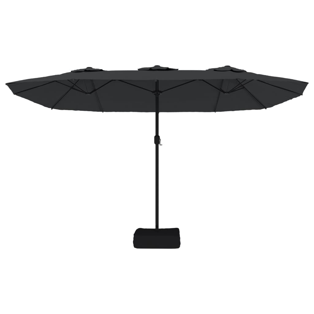 Parasol Dubbel 449X245 Cm Zwart