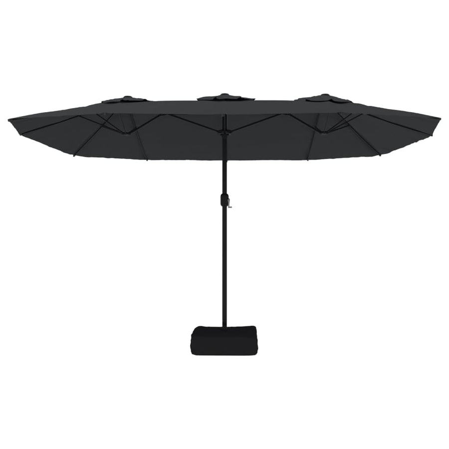 Parasol Dubbel 449X245 Cm Zwart