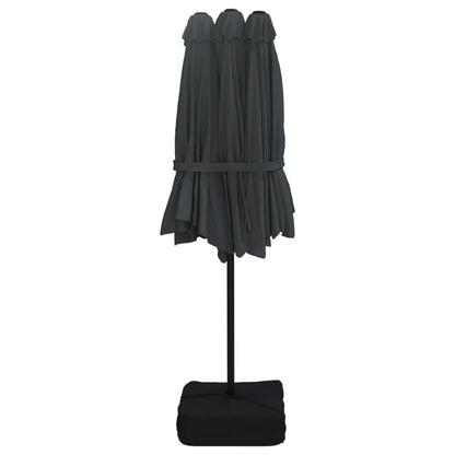 Parasol Dubbel 449X245 Cm Zwart