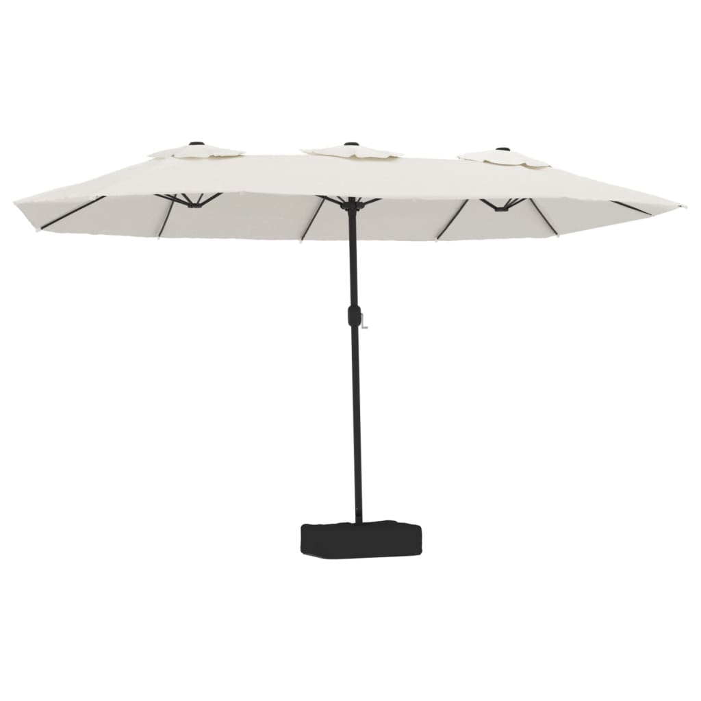 Parasol Dubbel Met Led 449X245 Cm Zandwit