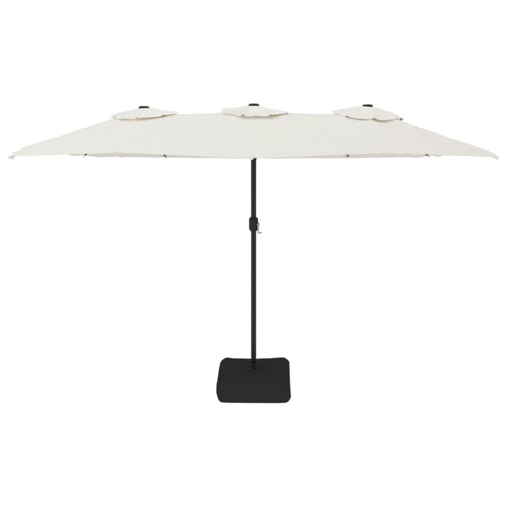 Parasol Dubbel Met Led 449X245 Cm Zandwit