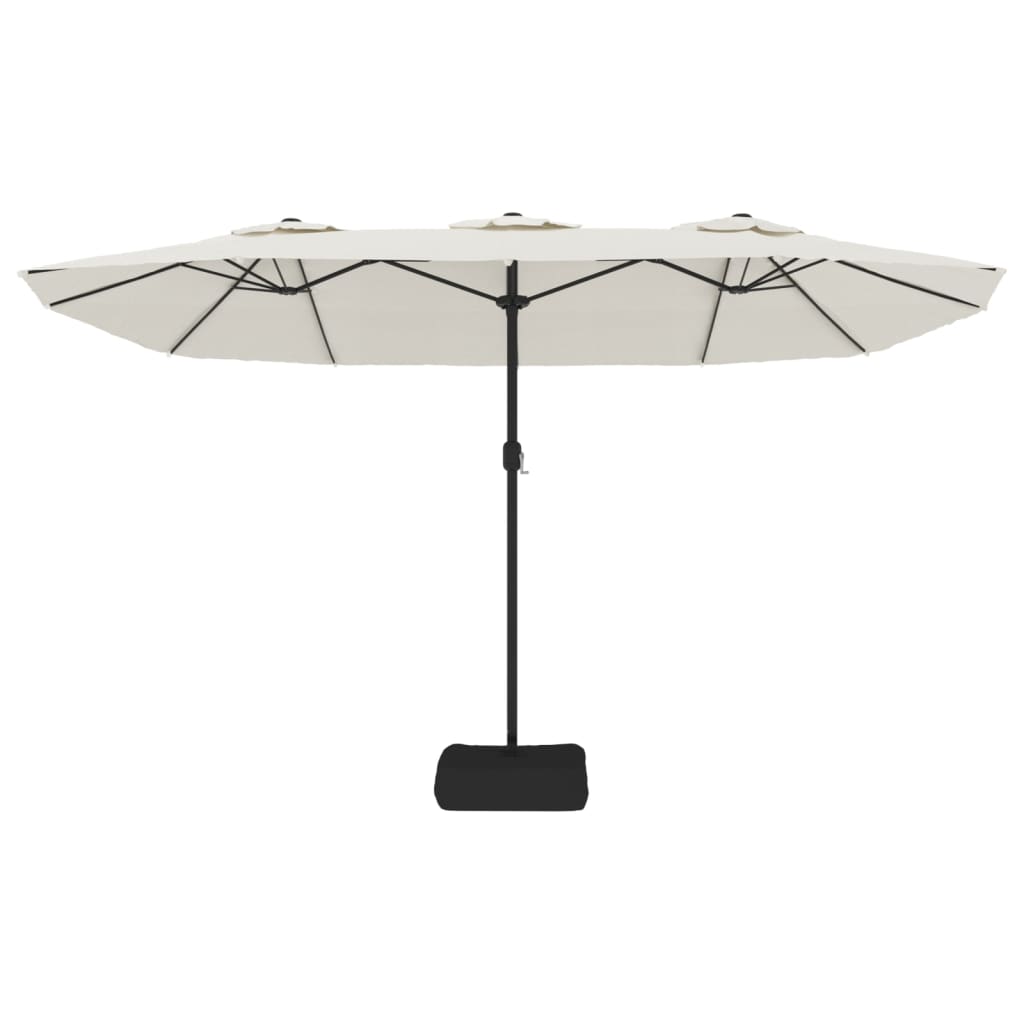 Parasol Dubbel Met Led 449X245 Cm Zandwit